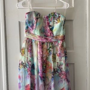 Floral silk dress